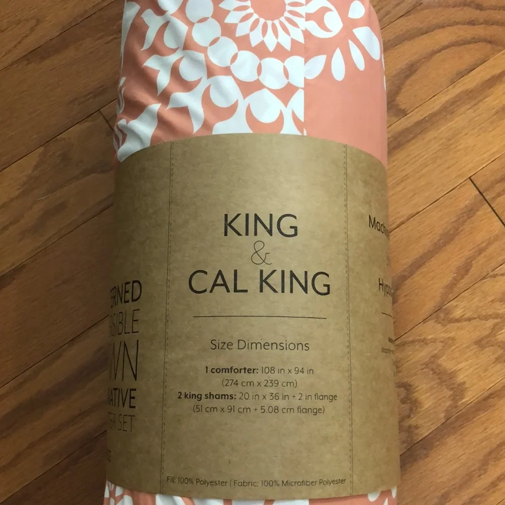 NWT King/Cal King 3 Piece Down Alt. Comforter Set